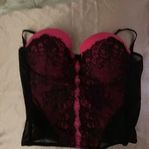 Corset style longline bra with boning